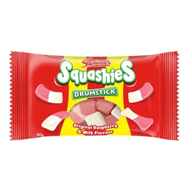 Swizzels Squashies Drumstick Original Raspberry & Milk 60g