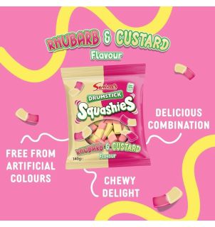Swizzels Drumstick Squashies Rhubarbe et Crème anglaise