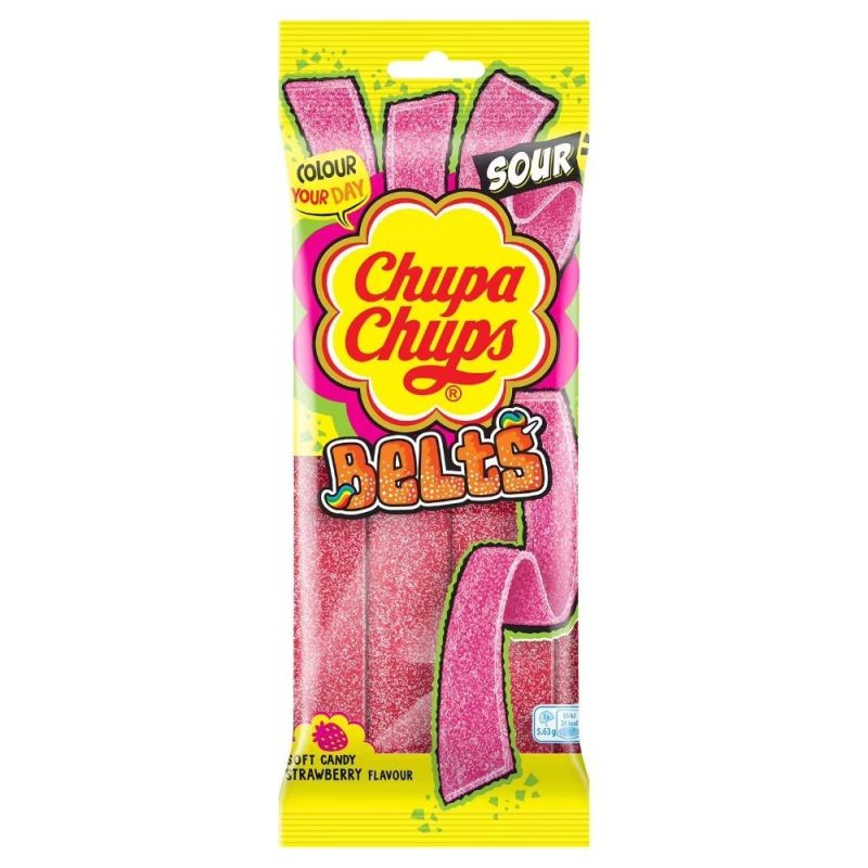 Chupa Chups Sour Belts Strawberry