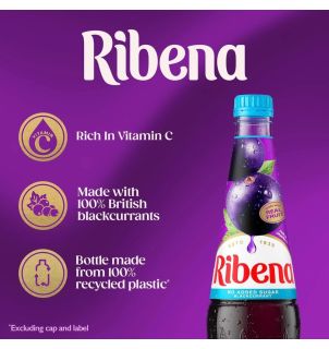 Ribena Blackcurrant Sans sucre ajouté 850ml