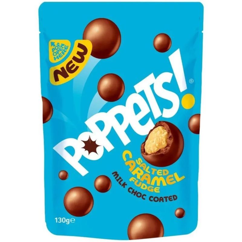 Poppets Milk Choc Coated Salted Caramel Fudge
