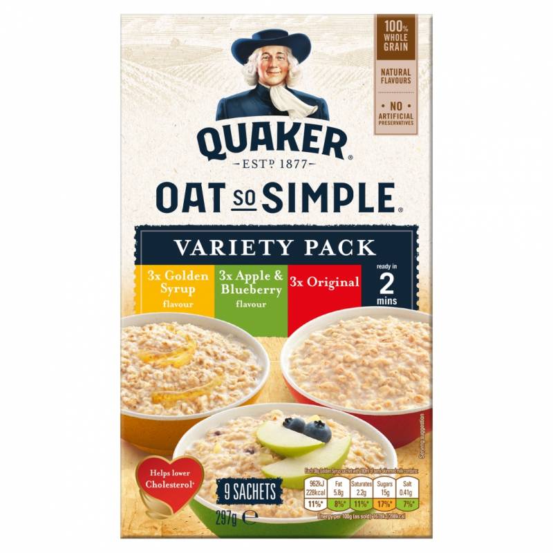 Quaker Oats Oat So Simple Variety 9 Sachets
