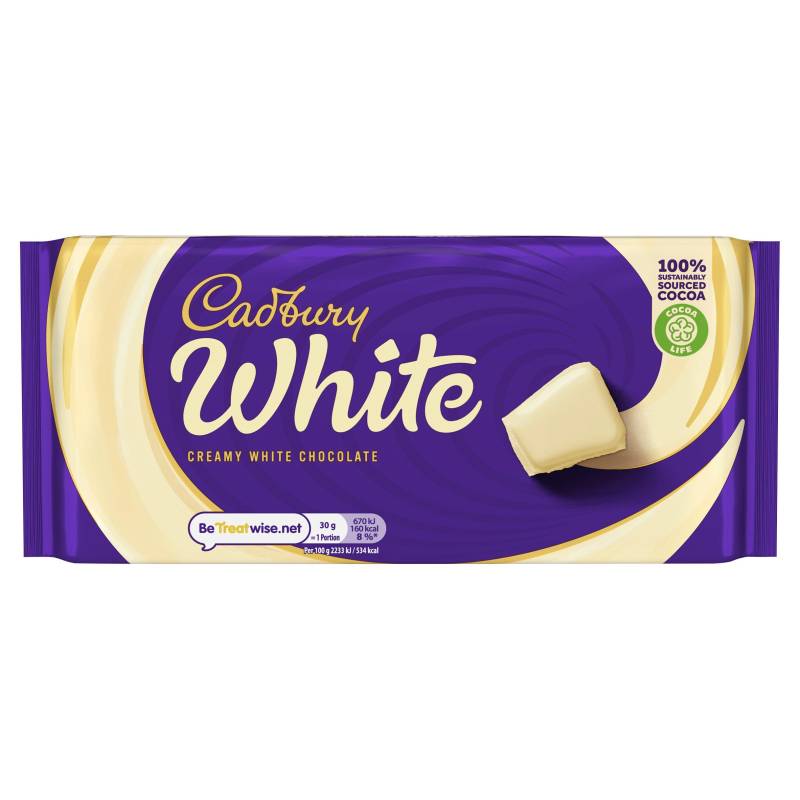 Tablette chocolat blanc Cadbury Tablette chocolat blanc Cadbury