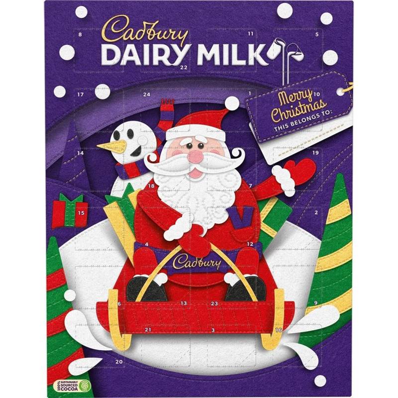 Calendrier de l'avent Cadbury Dairy Milk Calendrier de l'avent Cadbury Dairy Milk