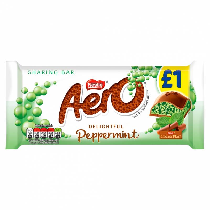 Aero Peppermint Mint Chocolate Sharing Bar Aero Peppermint Mint Chocolate Sharing Bar